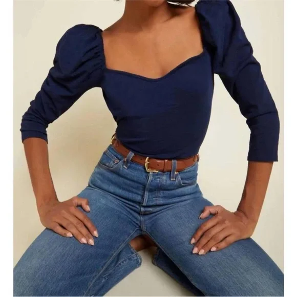 Nation LTD Arabelle Party Tee Navy - Picture 3 of 16